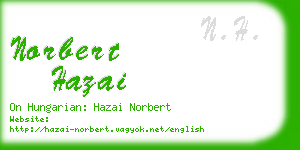 norbert hazai business card